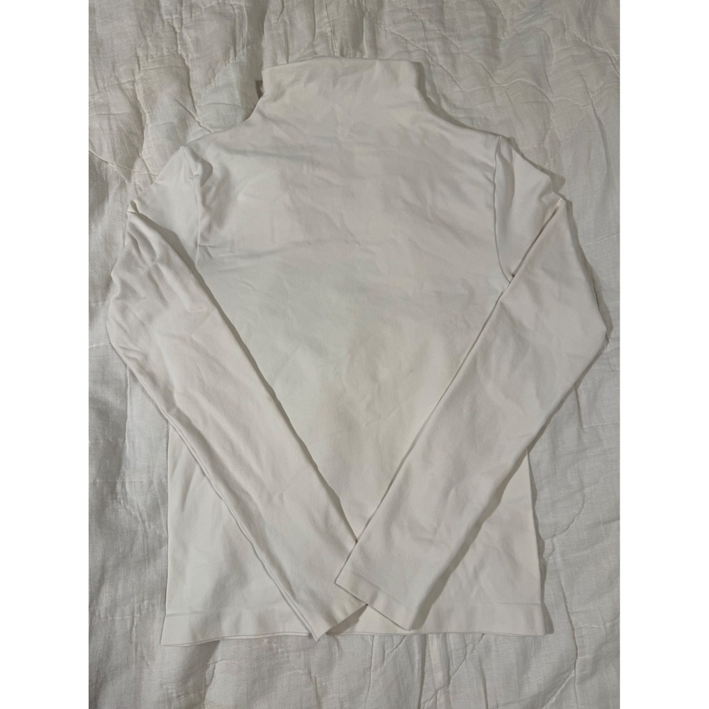 Ann Taylor White Long Sleeve Turtleneck Top Size XS/S Nylon Spandex Stretch - Picture 4 of 5